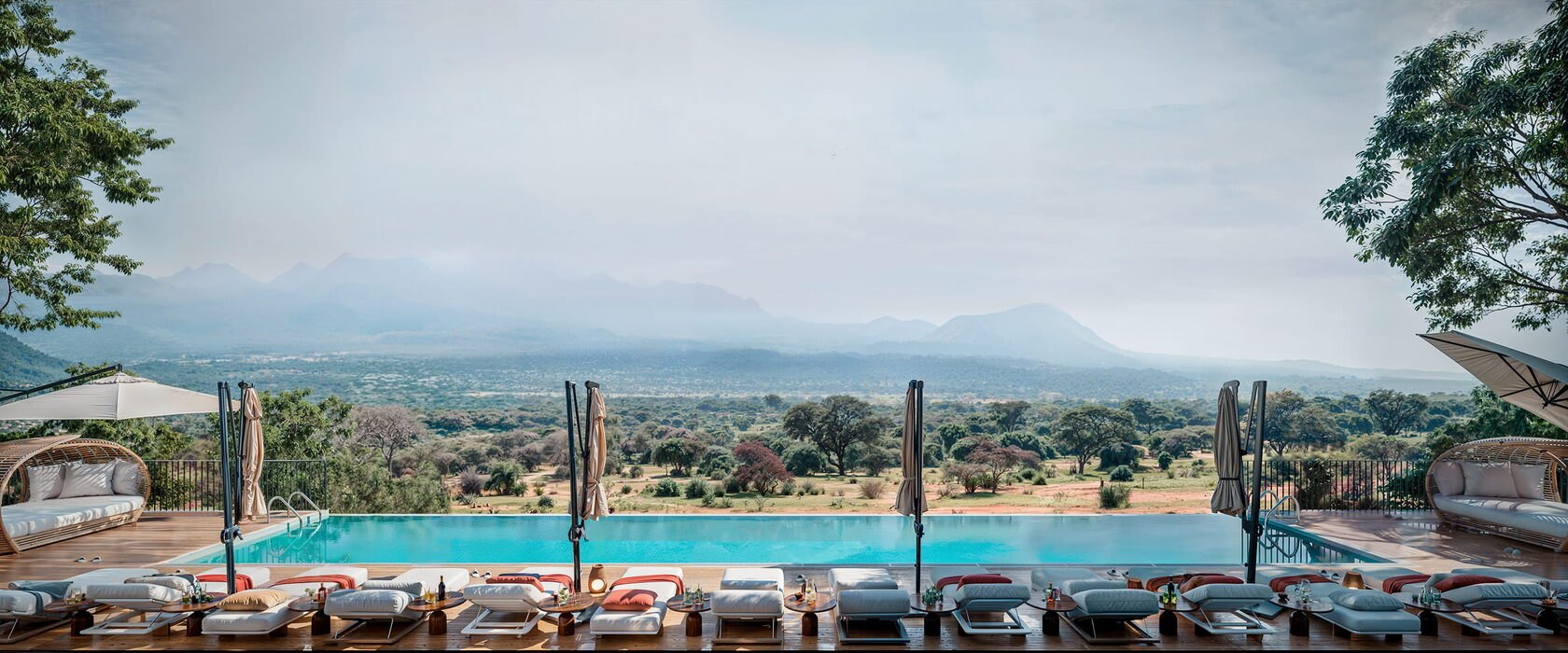 NEXT Amani: Pool and leisure terrace · Architectural rendering