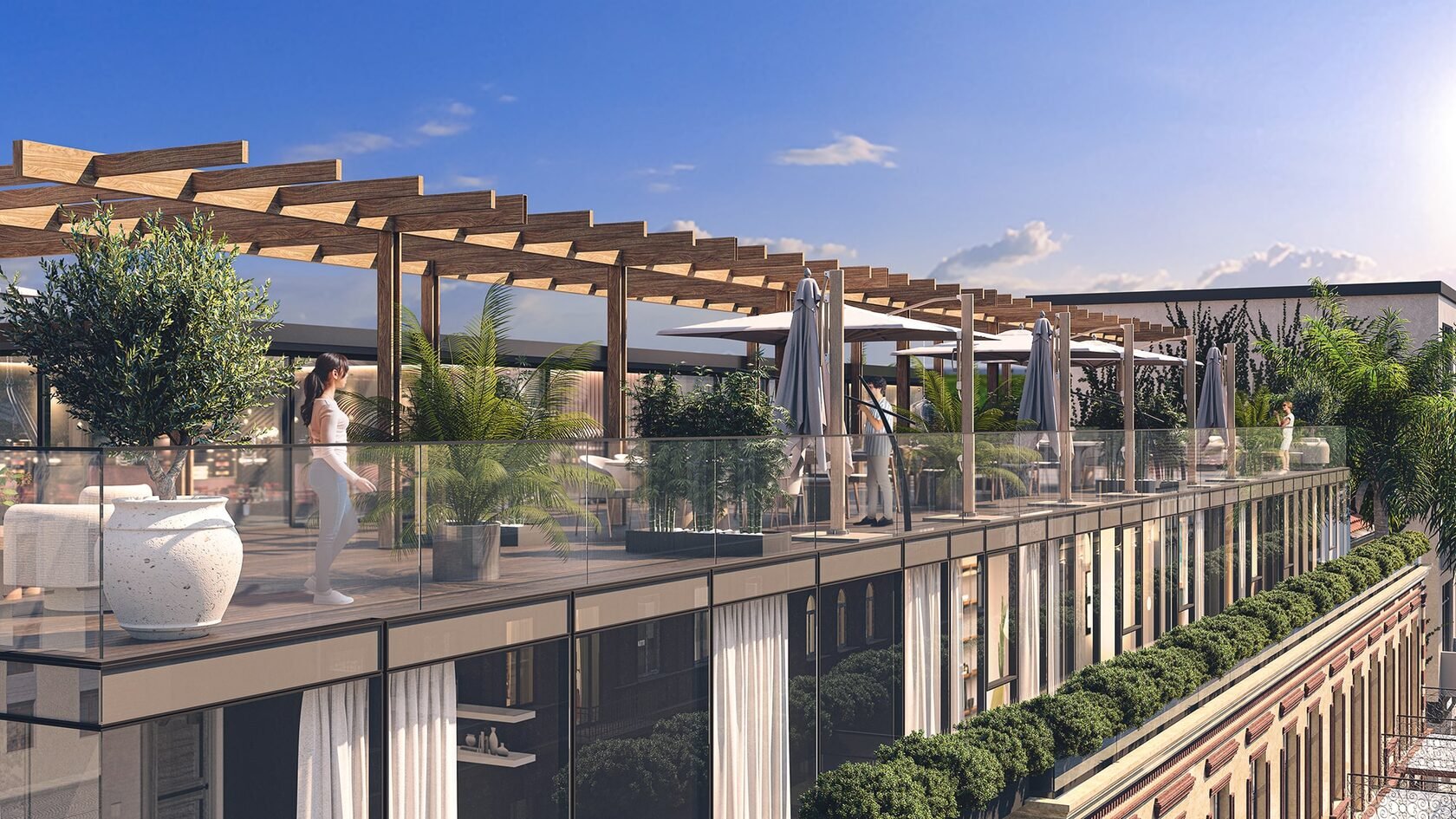 NEXT Downtown Batumi: Private terrace design · Official project imagery