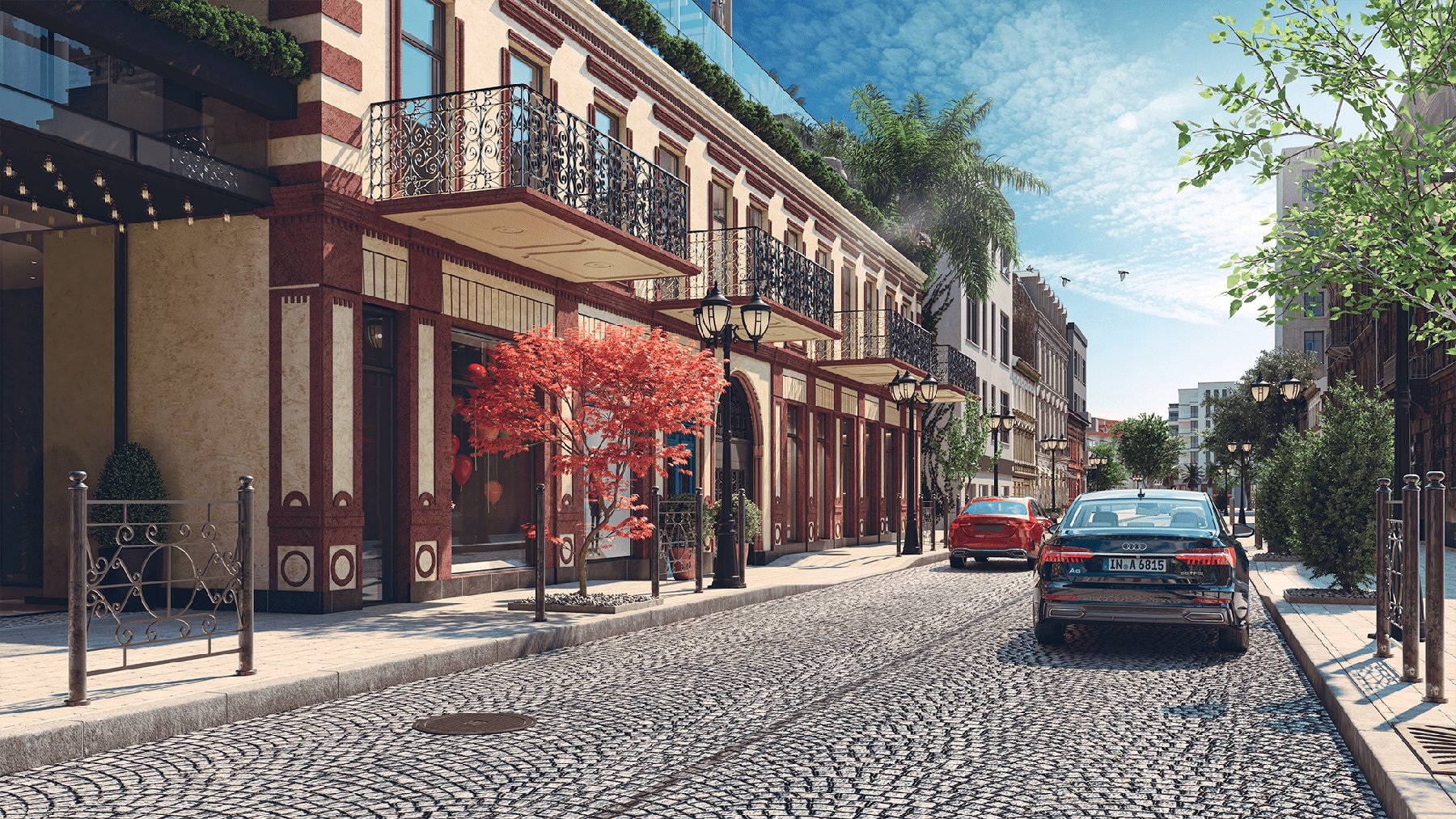 NEXT Downtown Batumi: The restored façade setting · Official project imagery
